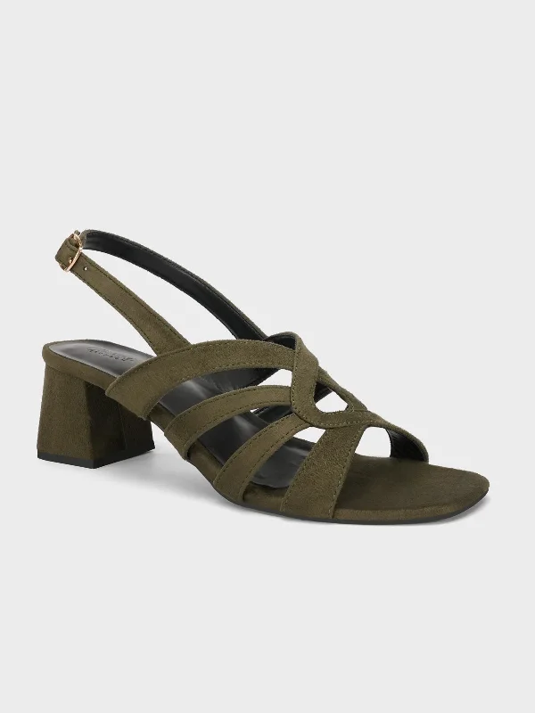 Womens "ARIEL" Comfy Block Heel Sandals