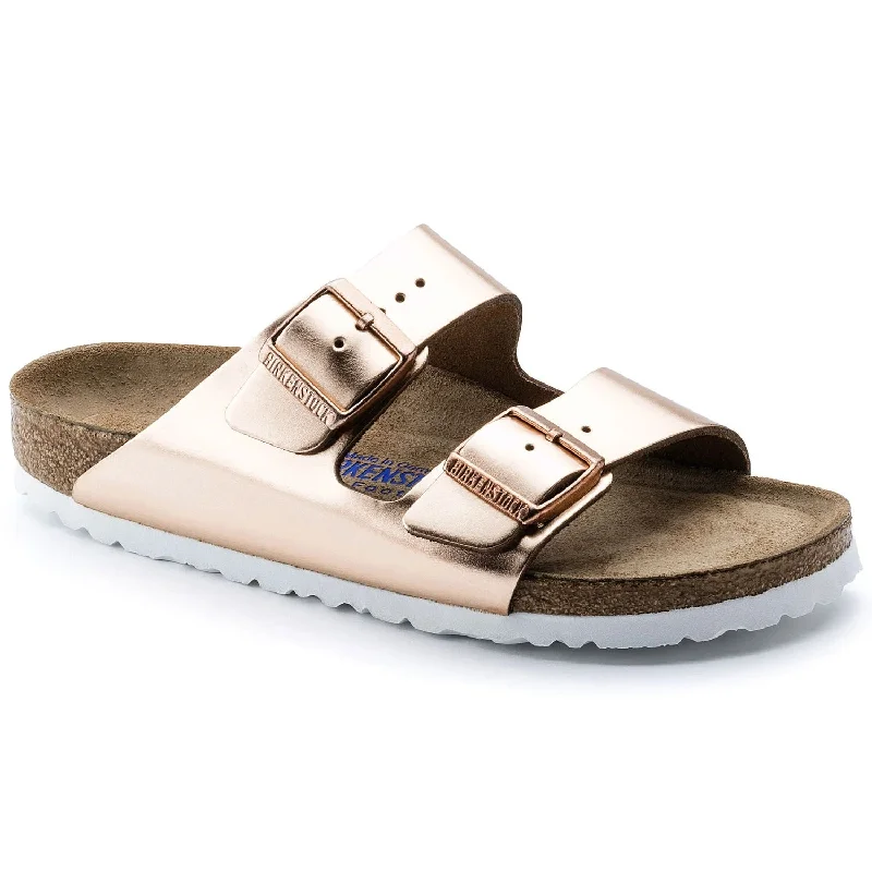 Birkenstock Arizona Soft Footbed Leather Metallic Copper