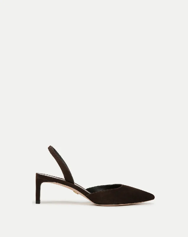 Caroline Suede Slingback Pump