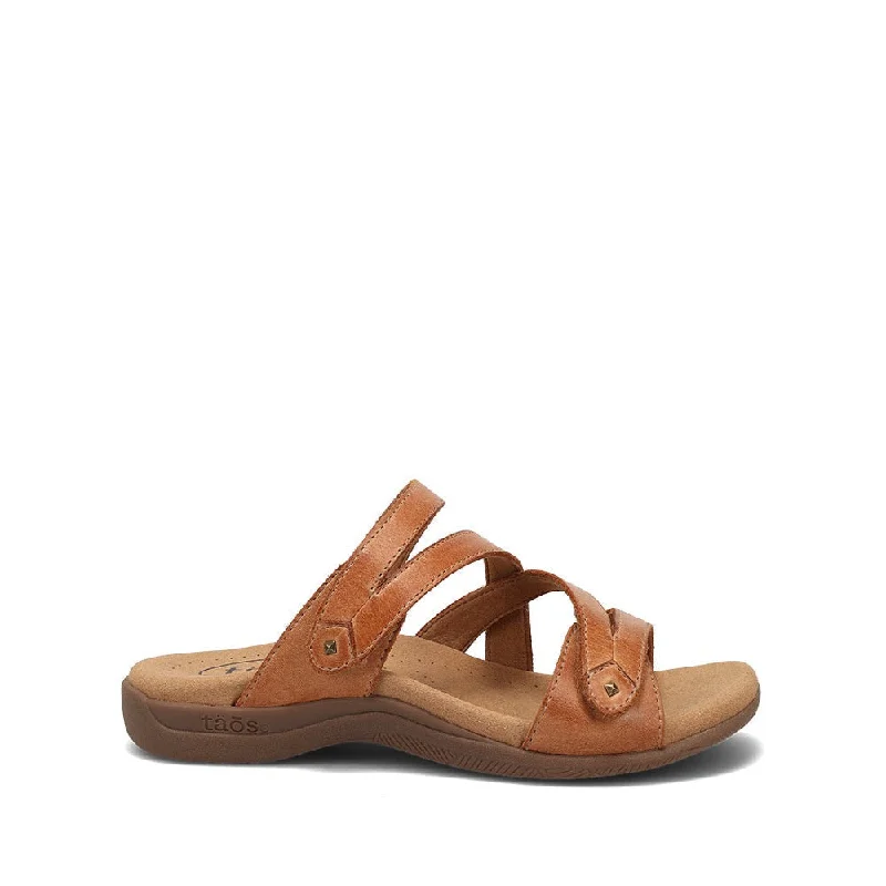 Taos Women's Double U Lightweight Leather Sandal Caramel