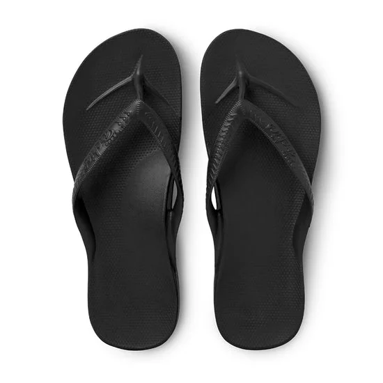 Archies Arch Support Flip Flops Black