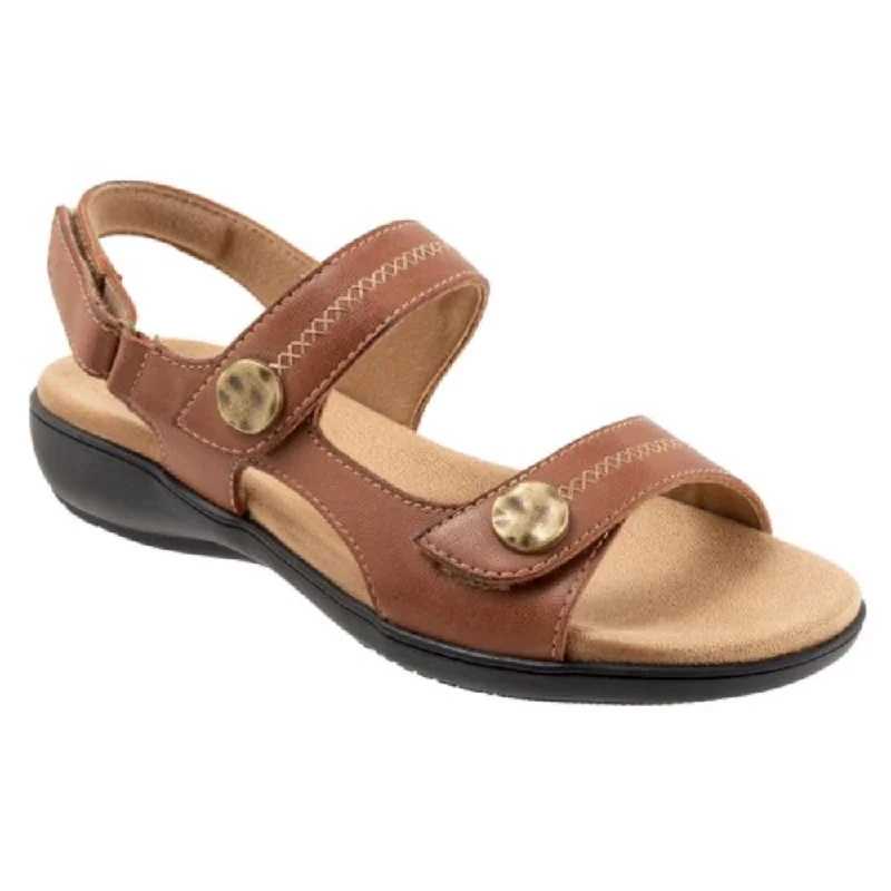 Trotters Women's Romi Stitch Velcro Sandal Luggage