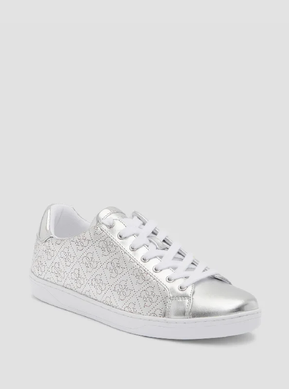 Silver Logo Rosalia Low Top Sneakers