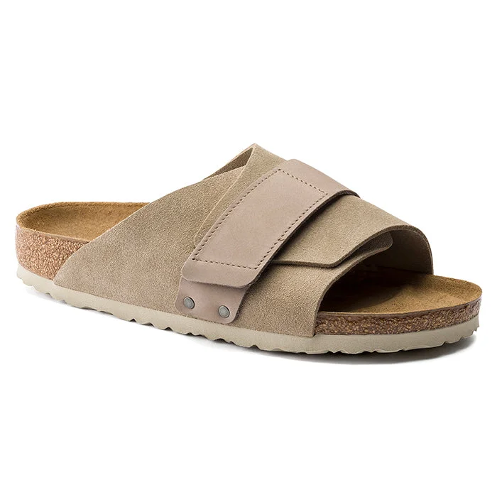 Womens Birkenstock Kyoto Suede Narrow in Taupe