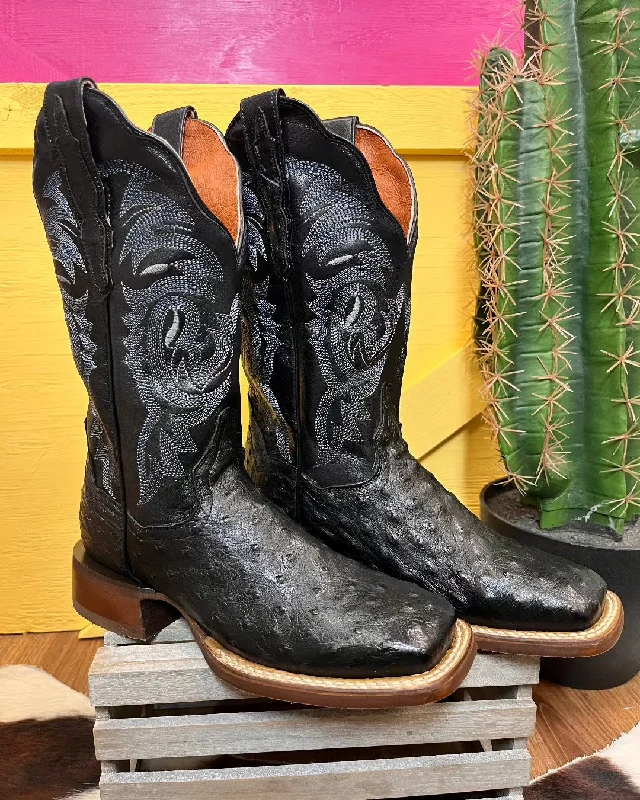 Dan Post Women's Kylo Black Full Quill Ostrich Cowgirl Boots DP3009