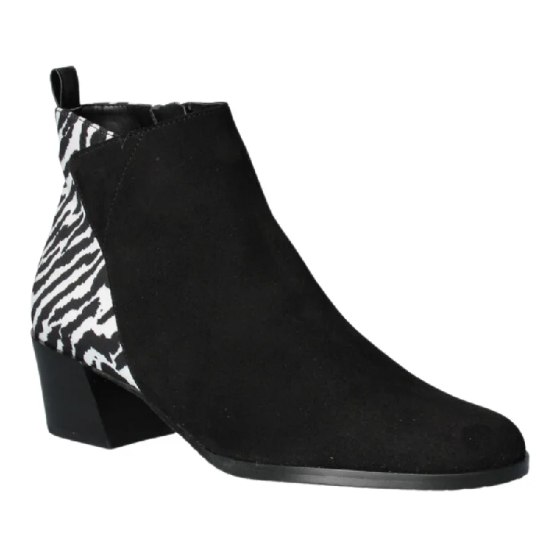 J. Renee Halsie Black/White/Black Boot (Women's)