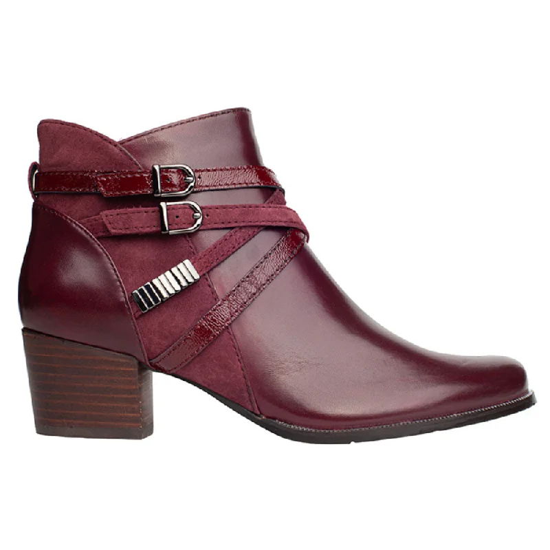 Regarde Le Ciel Isabel 120 Bordo Leather Bootie (Women's)